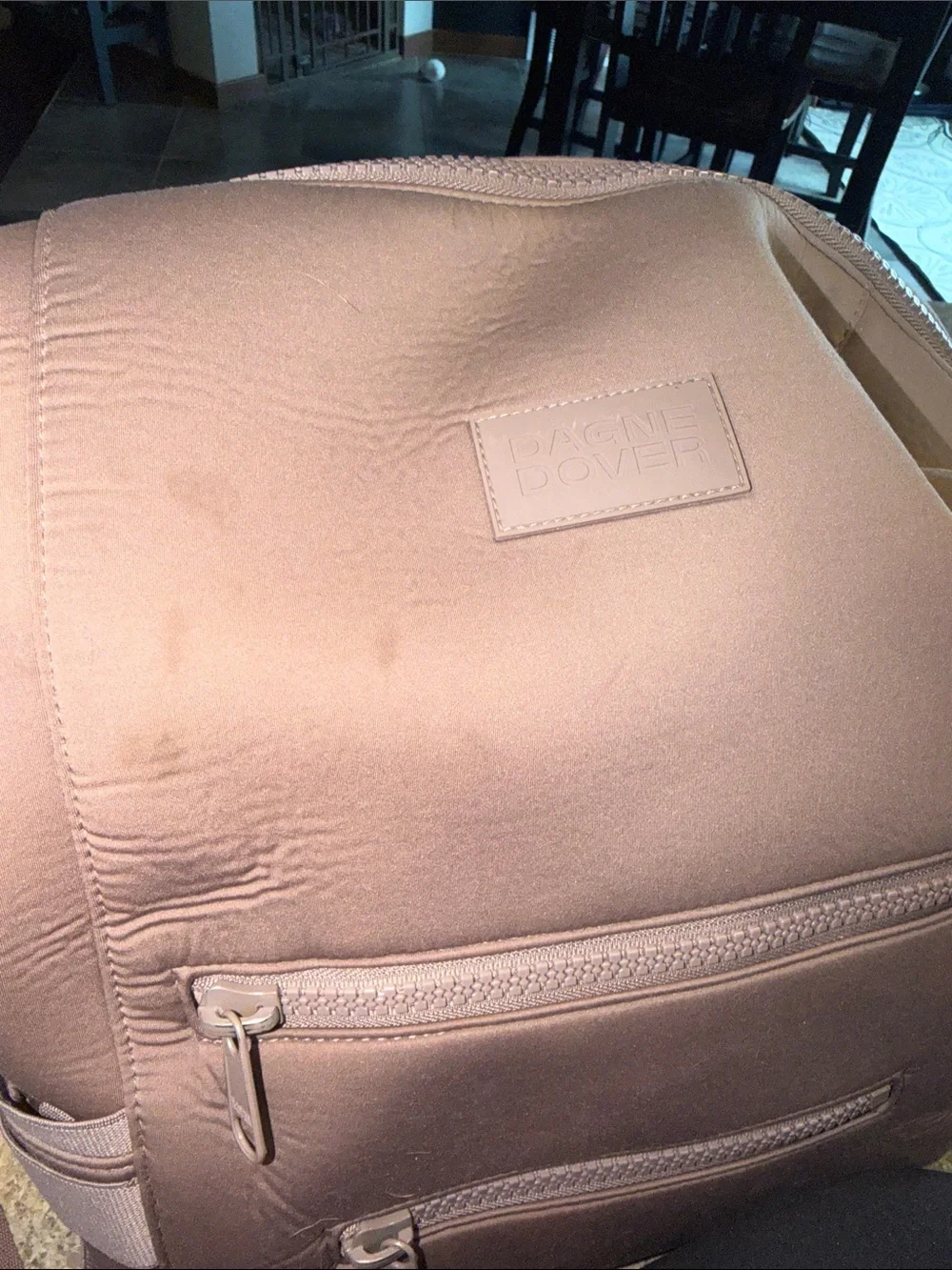Dagne Dover Indi Neoprene Diaper Backpack in Dusty Rose